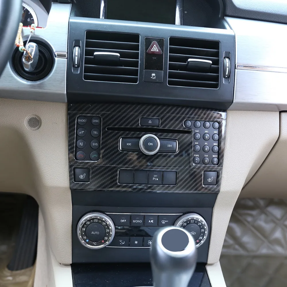ABS Хромированная карбоновая Автомобильная объемная CD рамка для Mercedes benz GLK Class X204 2010 2011 2012 аксессуары