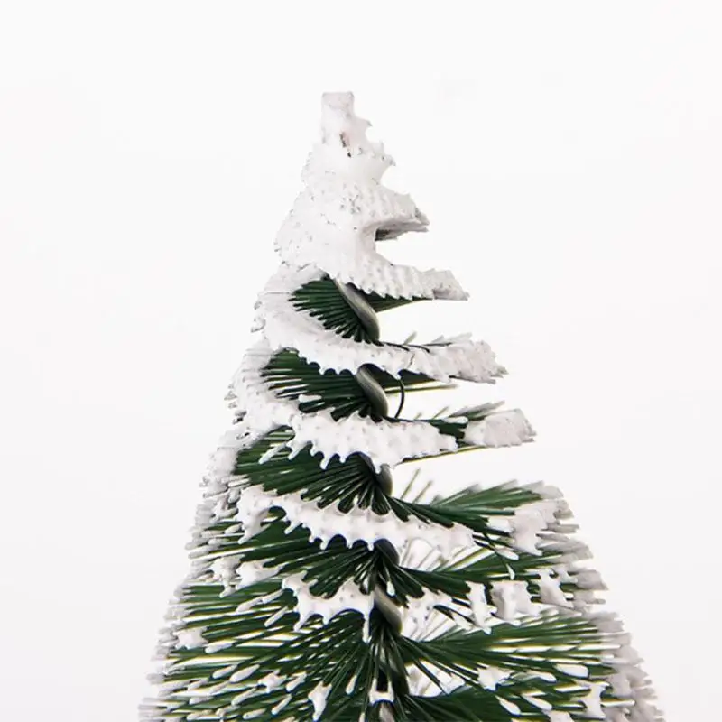 1 шт. Маленькая DIY Рождественская елка искусственная сосна дерево мини щетка для бутылок из сизаля Рождественская елка Санта, снег, мороз деревенский дом