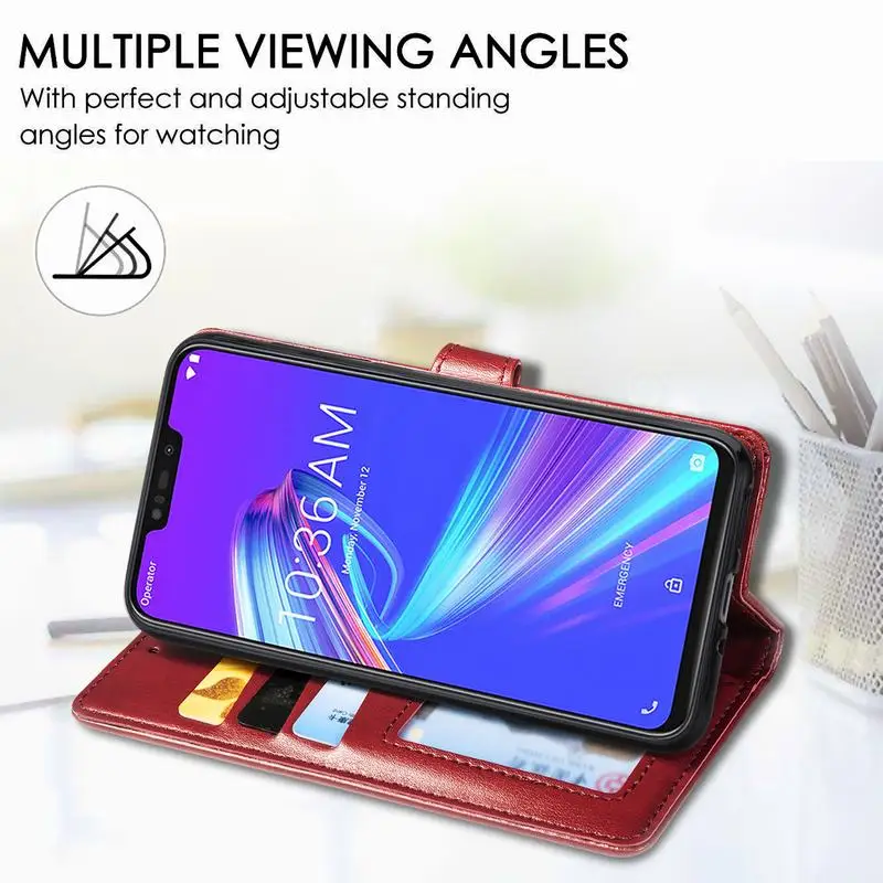 Роскошный кожаный флип-чехол-бумажник для ASUS ZB602KL ZA550KL ZS660KL ROG PHONE2 ZenFone MAX PRO(M2) ZB631KL ZB633KL чехол для телефона Capa