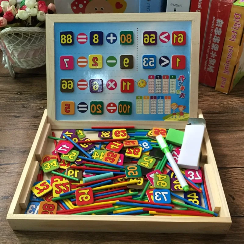 

Children Magnetic Numbers Stick 1-100 Baby Double-Sided Sketchpad Writing Board Counting Sticks Learning Toy 3456-Year-Old