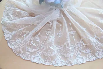 

14 yards Best Selling Polyester Embroidered Lace Mesh Lace Antique For Sewing Decoration african lace fabric