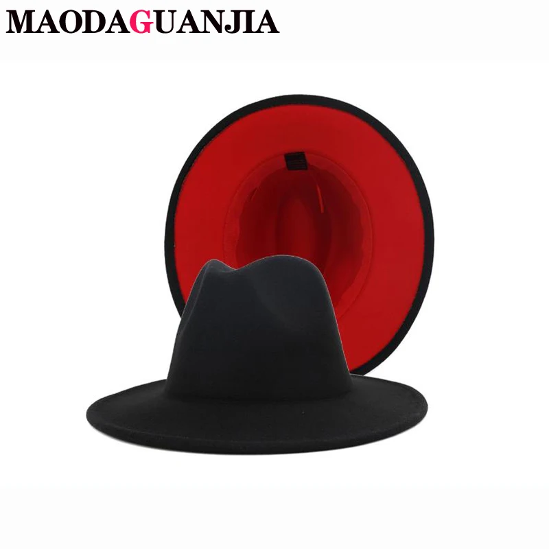 

Hats Caps European Woolen 6 Colours Gentleman Women Men Ladies Fedoras Solid Top Fowler Jazz