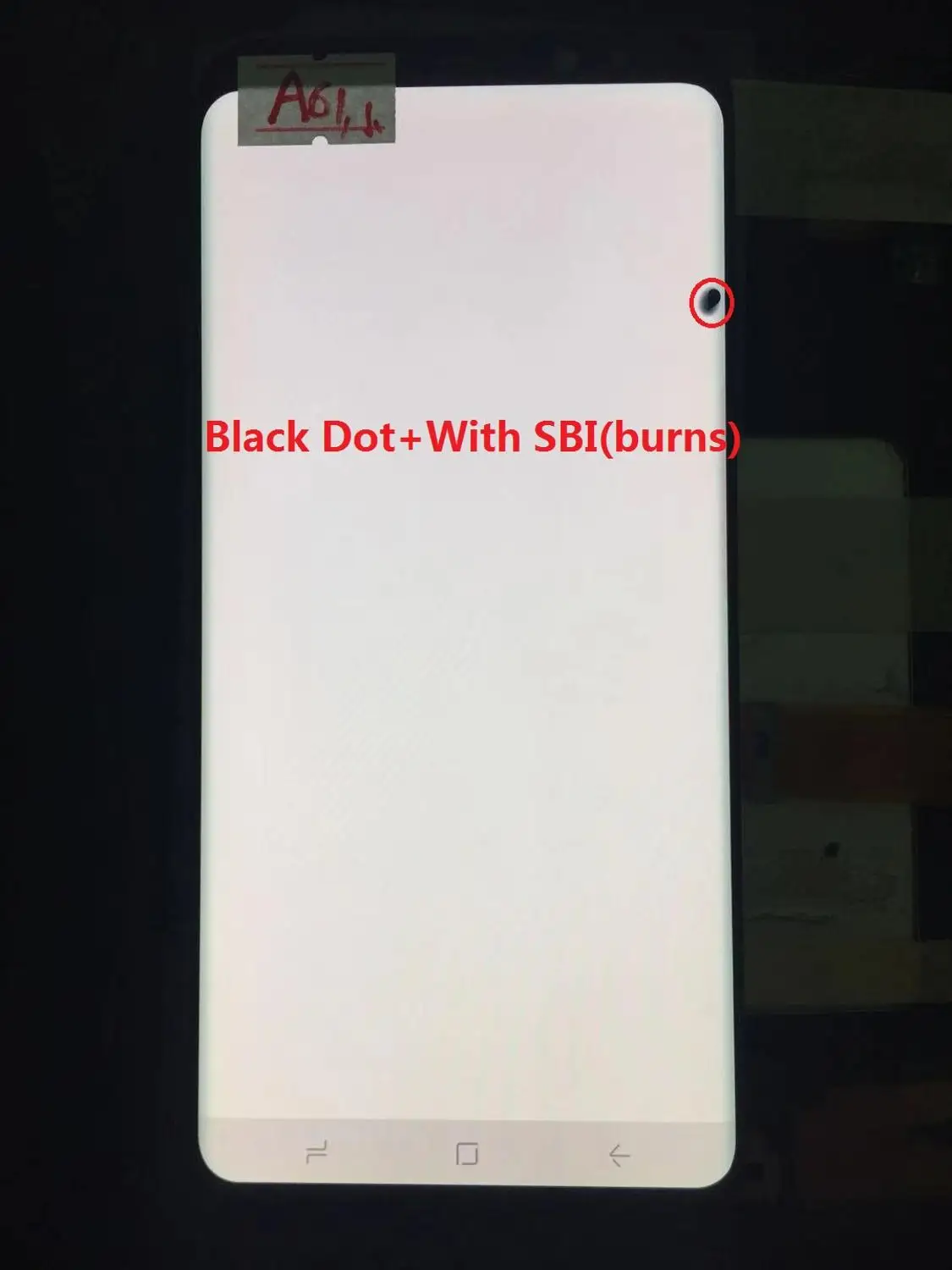 Original AMOLED with frame for Samsung Galaxy S8+ PLUS G955A G955U G955F G955V LCD display touch screen assembly with dots - Цвет: NO.A61 Black Frame