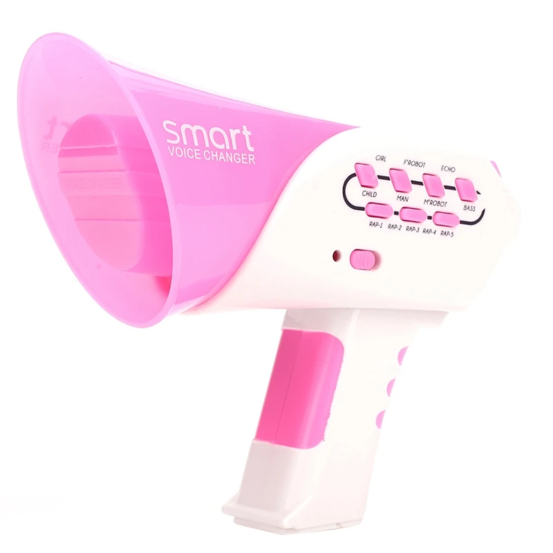 Pink Милый модификатор мини-рога для девочек и мальчиков, подарки для смены голоса, пластик, 5 музыкальных голосовых переключателей, робот, образовательный гаджет, многоцветный, на выбор - Цвет: Pink