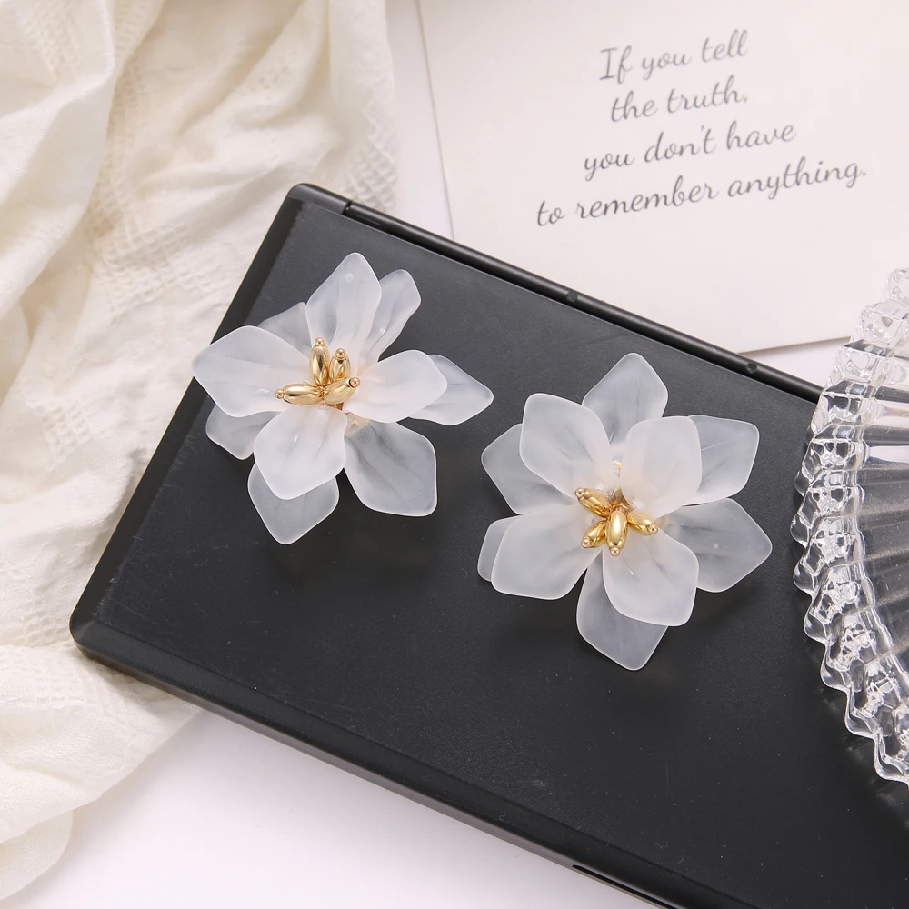 EN Bridal New Flower Handmade Bohemia Boho Women Fashion Long Hanging Earrings Crystal Female Wedding Earings Party Jewelry