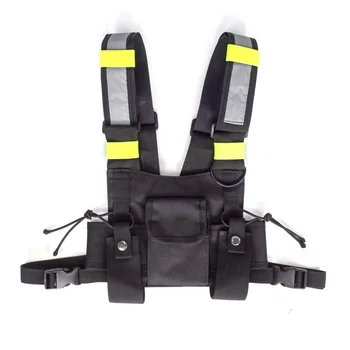 

Radio Harness Chest Front Pack Pouch Holster Vest Rig bag for Walkie Talkie Tactical Headsets & Accessories