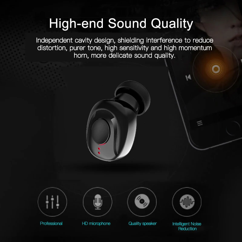 X18 Мини Bluetooth 5,0 наушники беспроводные вкладыши стерео HIFI Звук спортивные наушники гарнитура с микрофоном для samsung huawei