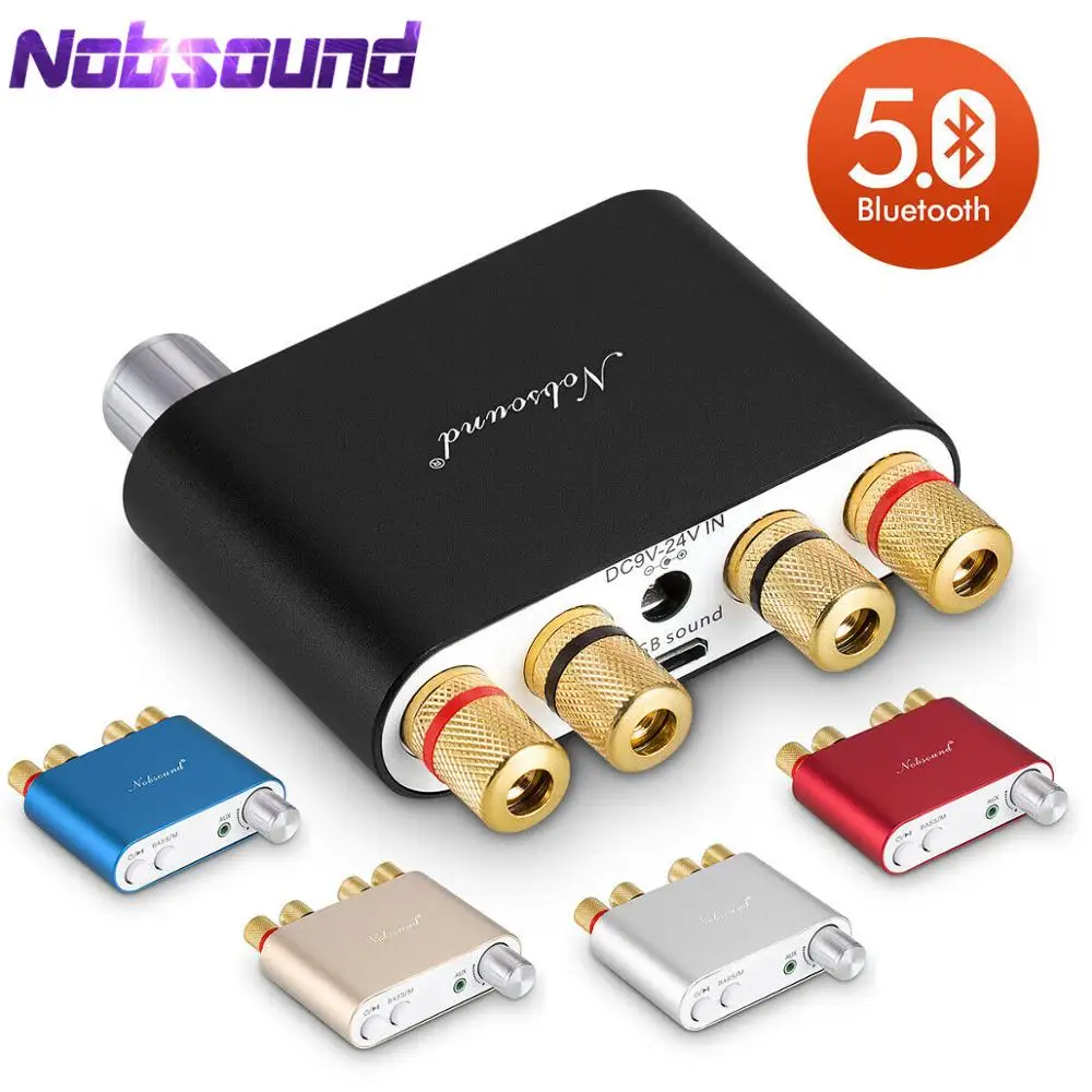 Цифровой усилитель Nobsound TPA3116 Bluetooth 5 0 цветов 50 Вт * 2 стерео Hi Fi Amlifier|power amp|hifi power