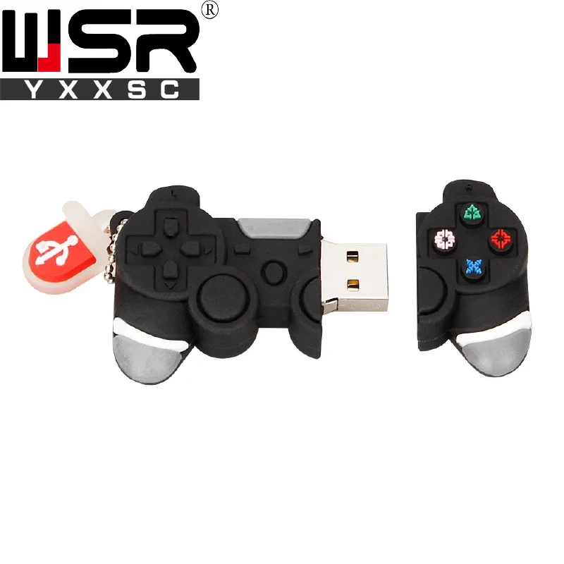 USB 2,0 флеш-накопитель 32 Гб 64 Гб 128 ГБ Прекрасный черный игровой контроллер ручка-накопитель 4 ГБ 8 ГБ 16 ГБ высокая скорость реальная емкость компьютер подарок