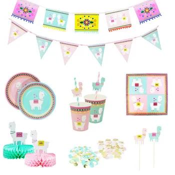 

Festive & Party Supplies Disposable Party Tableware kids birthday party disposable tableware set paper cup paper towel wholesale