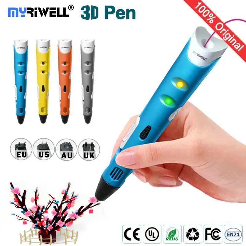 3d-ручка myriwell 1 75 мм АБС/пла-нить 3 d pen3d модель креативный 3D-принтер волшебная ручка