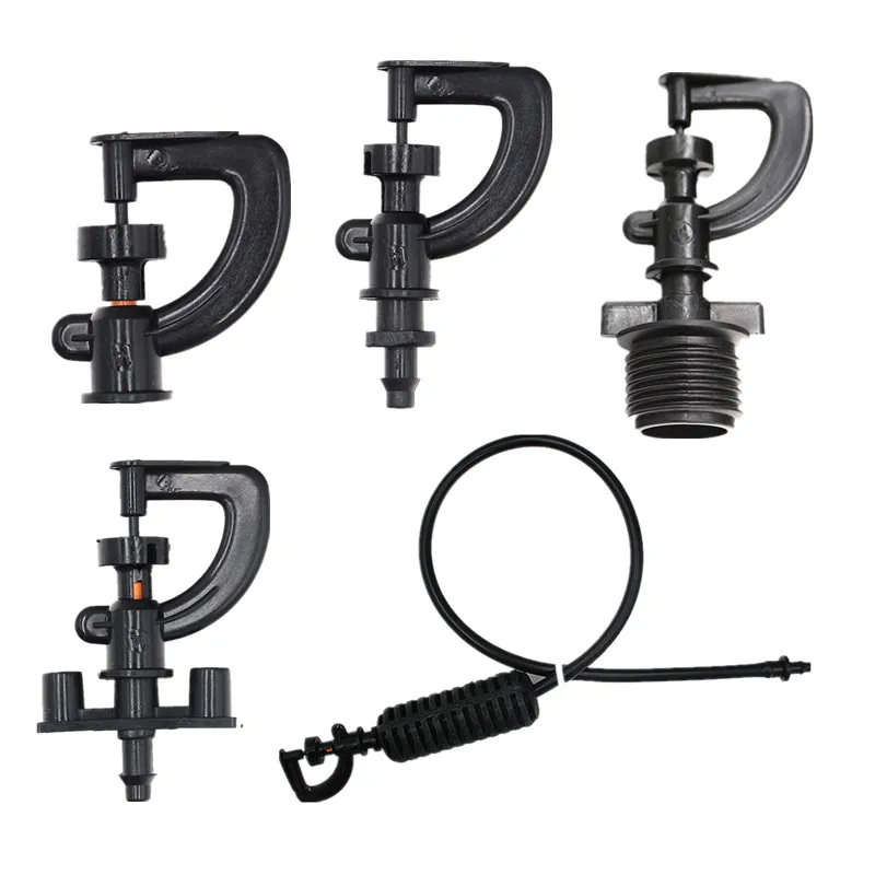 50PCS 360Degree Rotary Sprinkler Automatic Irrigation Sprayer Garden Micro Irrigation Sprinkler Greenhouse Rotating Nozzle M413