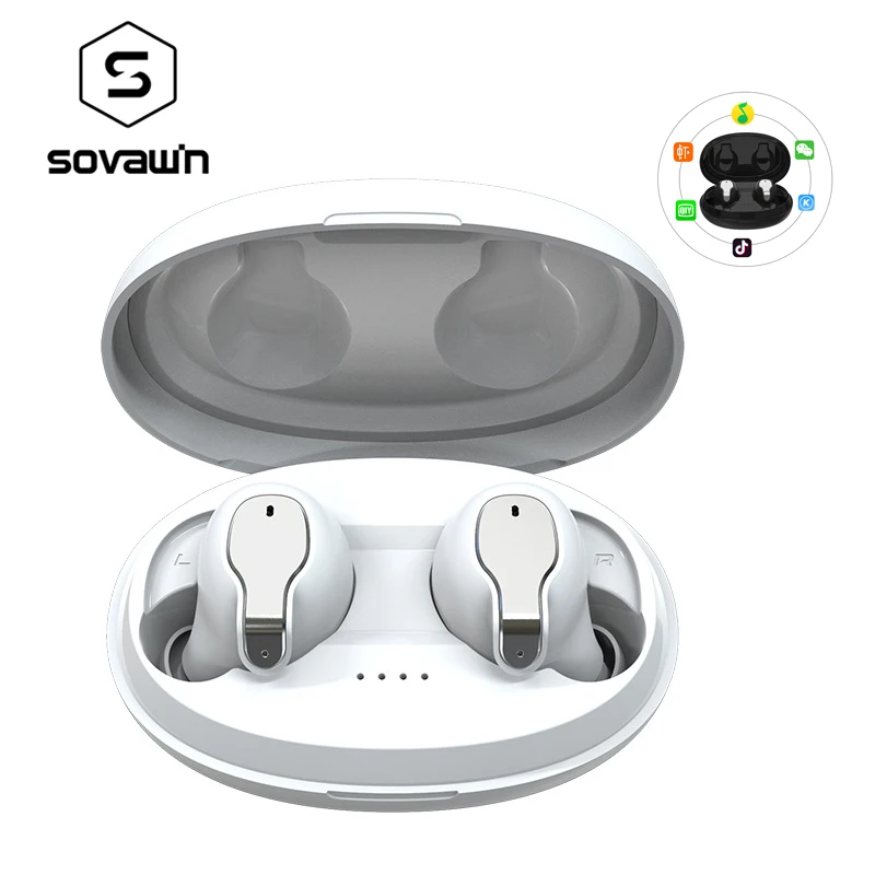 Наушники Sovawin с сенсорным управлением, Bluetooth 5,0, с шумоподавлением, TWS, Bluetooth, беспроводные наушники, 420 мАч, внешний аккумулятор, Спортивная гарнитура