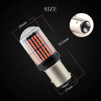 

2pcs LED Light Auto P21W BAY15D 1157 Motorcycle Side marker Error Free