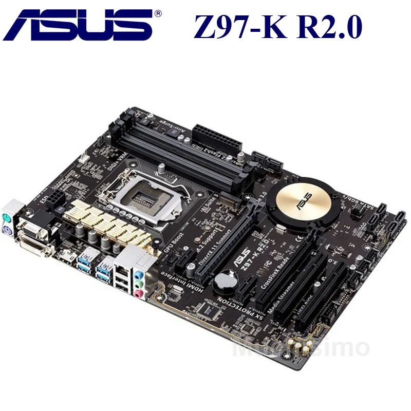 Cena ASUS Z97 K R2.0 oryginalne płyty głównej płyta główna płyty LGA 1150 DDR3 i7 i5 i3 procesor 32G SATA3 USB2.0 UBS3.0 Z97 używane płyta główna pulpitu