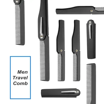 

Foldable comb For Man Folding Pocket Clip Hair Moustache Beard Comb Fashion Men Women Handmade massage hair brush