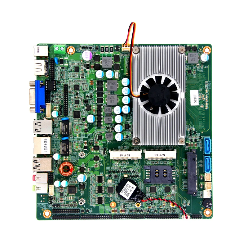 Дешевые J1900 cpu Материнские платы Mini ITX 4G DDR3 2* COM 500G HDD lvds 1* lan промышленная Встроенная плата
