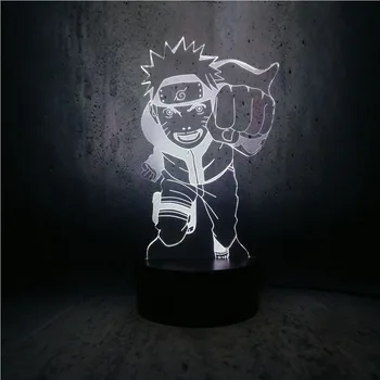

Naruto running night light cool man fighting for friend good friends gift kids room decor