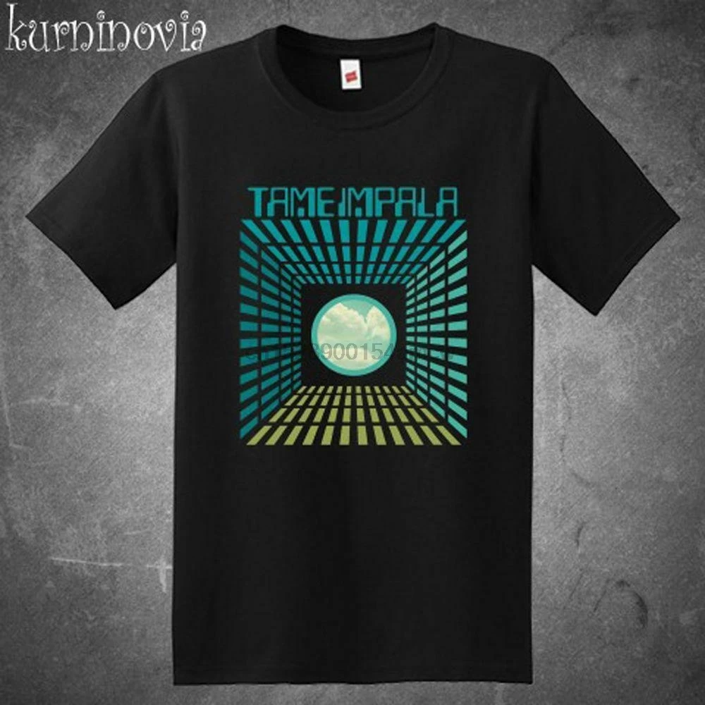 Новый TAME IMPALA концертный Логотип Рок Группа Мужская черная рубашка США размер S-XXXL