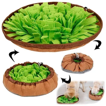 

Interactive Dog Puzzle Toys Encourage Natural Foraging Skills Portable Nonslip Pet Snuffle Mat Slow Feeder Easy To Clean