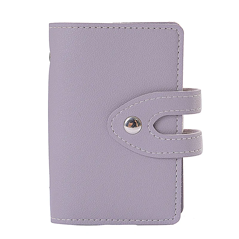 Ougger Credit Card Holders Short Cardholder PU Solid Hasp Soft Business Men Women Card Holder for Id Card,Bank Card and Bus Card