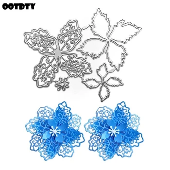 

Openwork Flowers Metal Cutting Dies Stencil Scrapbooking DIY Album Stamp Paper Card Embossing Decor Craft Arts New Dies for 2020