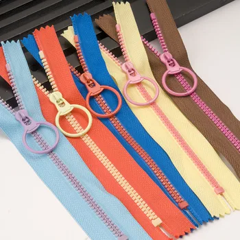 

15-35cm Closed End Resin Zippers Pull Ring Zip Slider Cloth Accessories Zip Sliders Portable Durability Useful Alloy Zipper Head