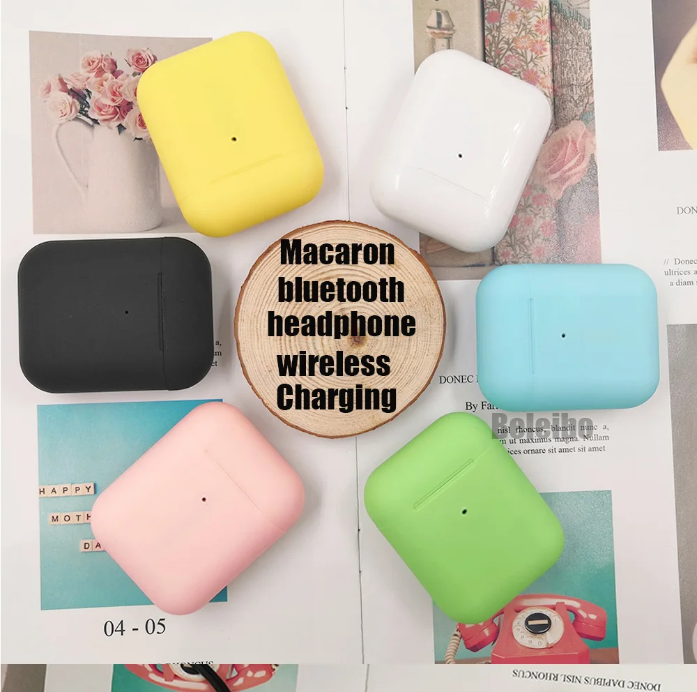 Macaron i200 TWS беспроводные bluetooth-наушники с сенсорным управлением, всплывающие 12 наушников, беспроводные наушники с зарядкой, bluetooth 5,0, гарнитуры