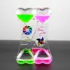 Acrylic Double stress reliever Toys Heart Liquid Motion Drip Oil Hourglass Timer Clock Kids Toy Gift Home Decoration Crafts 5