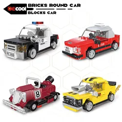 DECOOL – blocs de construction de voiture en briques de ville, jouets à remonter, voitures de Police, Taxi, course de vitesse, modèle de sport, cadeau pour enfants 