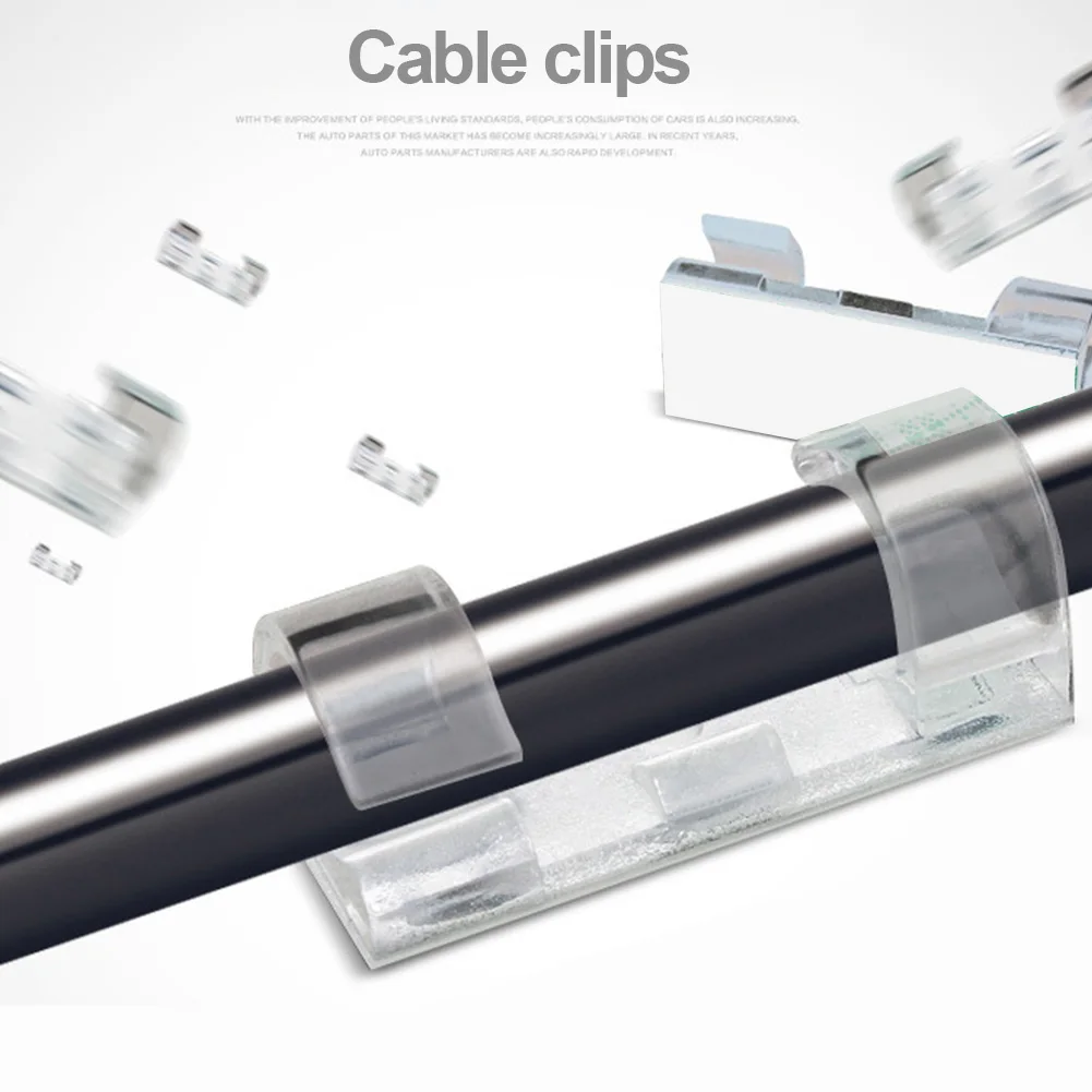 Экономия пространства органайзер для проводов Держатель кабелей с зажимом