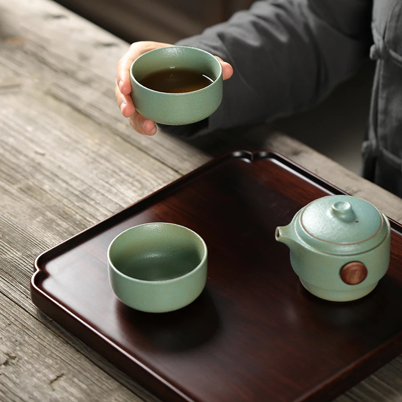 LUWU Японский керамический заварочный чайник gaiwan чайные чашки ручной работы портативный путешествия Офис чайный набор Посуда для напитков