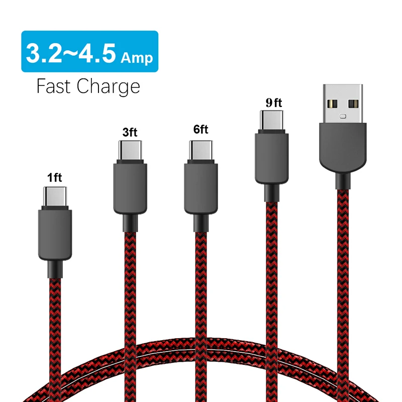 Usb type C кабель для huawei samsung S9 S8 Быстрая зарядка зарядный провод USB Xiaomi mi9 Redmi note