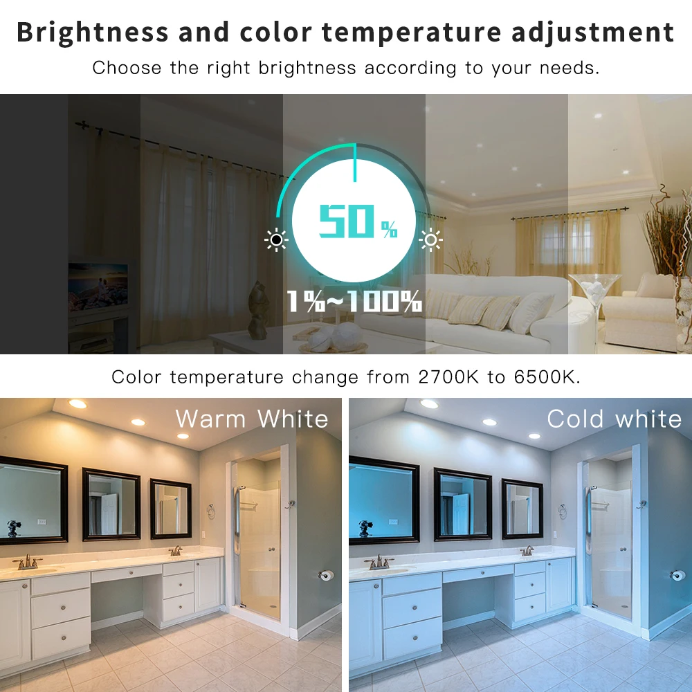 US $32.00 GLEDOPTO LED Downlight Smart Home ZIGBEE Light Link RGBCCT Led Dimmable Lamp Work With Ecoh Plus SmartThings Voice Control LED