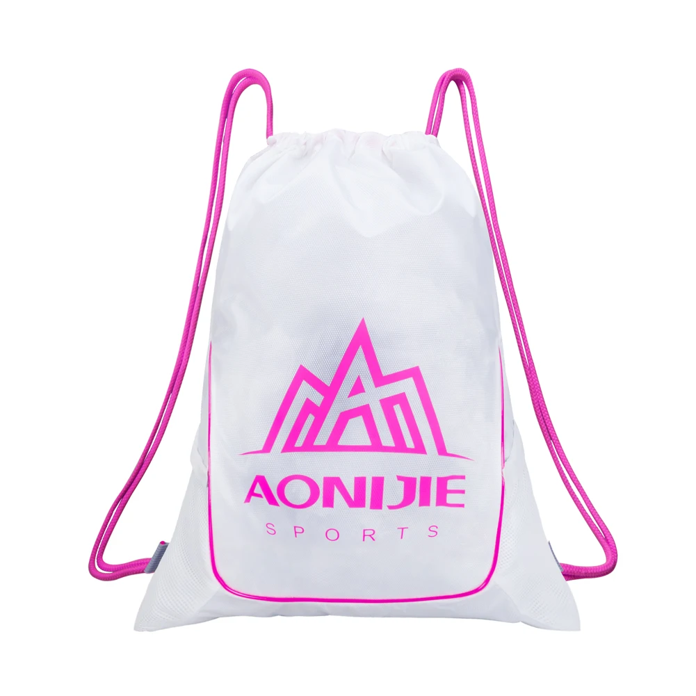 H936 White AONIJIe Sackpack Gym Sack Backpack Cinch Bag For Outdoor Sports Fitness Workout H935 H936 Unisex Drawstring Mat bag - Цвет: H936 White