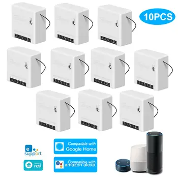 

SONOFF Smart Switch MINI DIY Two Way Small Body Remote Control WiFi Switch Support Switch Work for Google Home/Nest IFTTT/Alexa