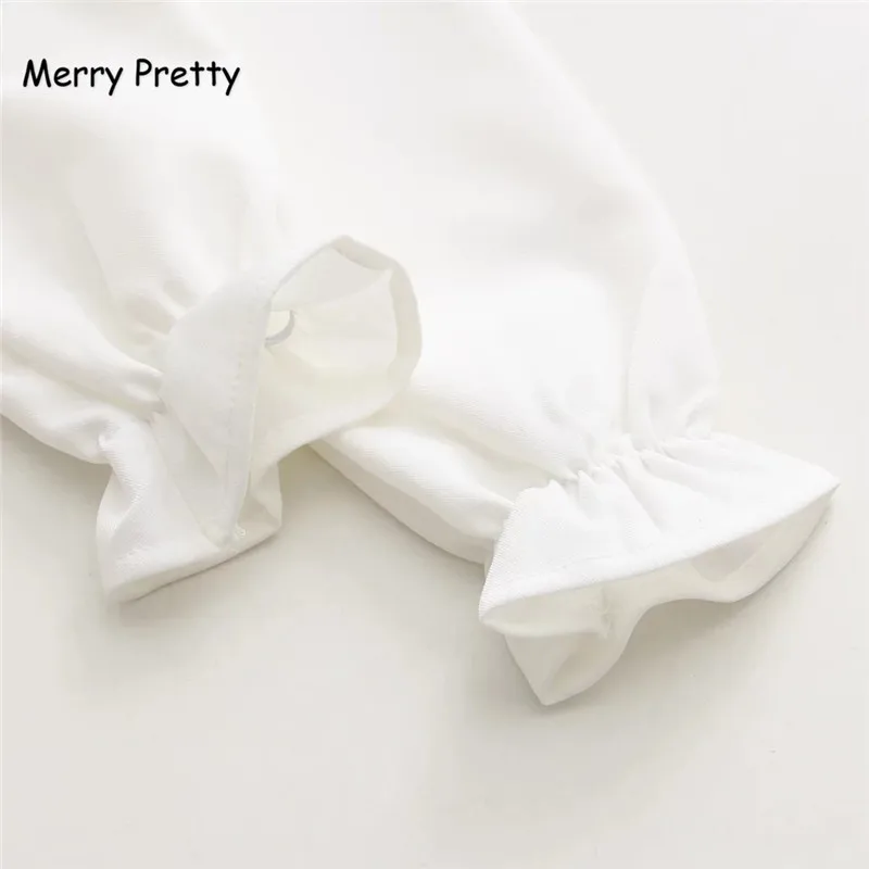 Женские блузки Merry Pretty осенняя блузка с длинным рукавом и воротником Питер Пэн