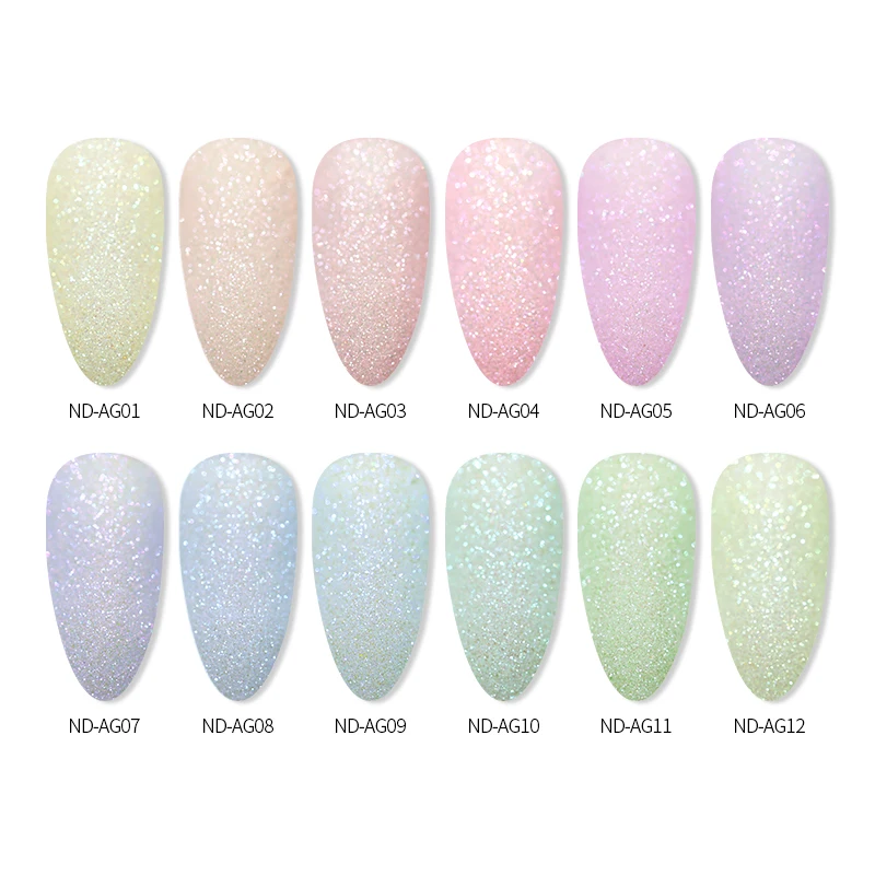 NICOLE DIARY 10g Colorful Acrylic Dip Powder Natural Dry Sweety Blinking Nail Art Decoration images - 6