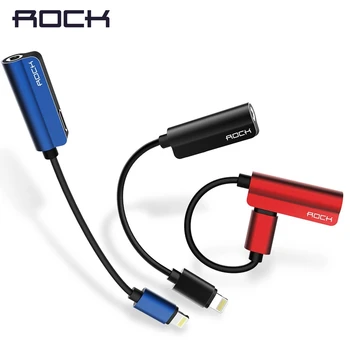 

ROCK For Lightning to 3.5mm Audio Adapter Jack Charging Converter For iPhone 7 8 X Cable Splitter Lighting to Lighting OTG
