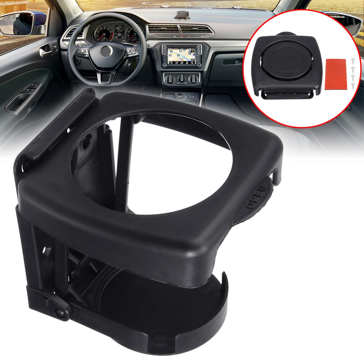 High Quality Universal Folding Car cup holder Black Drink Holder Multifunctional Drink Holder Auto Supplies Car Cup