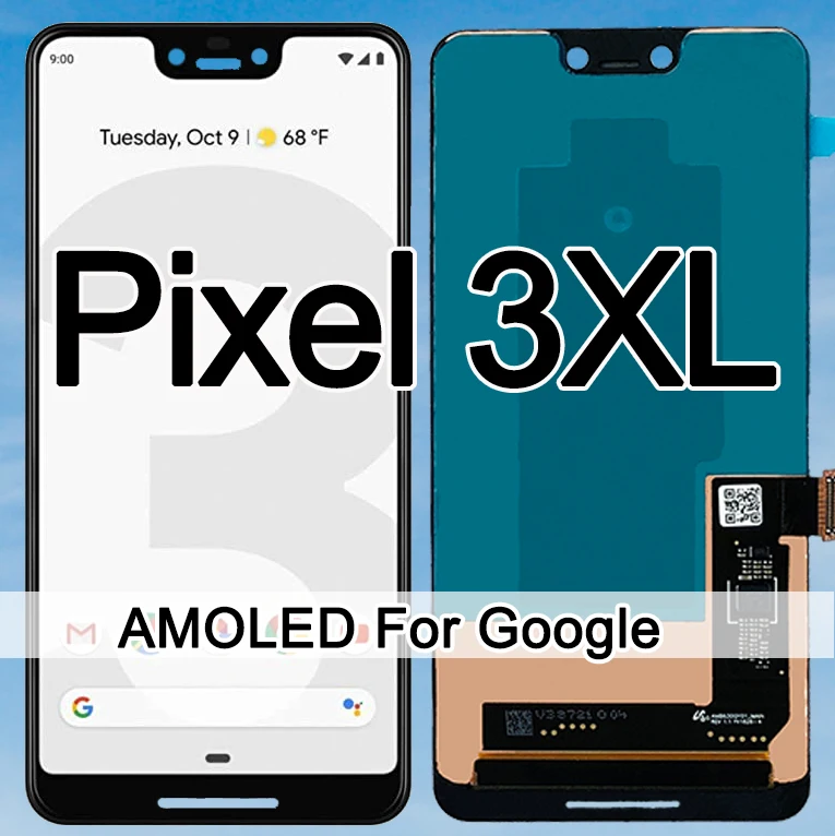 Оригинальный Amoled экран для Google Pixel 3XL ЖК-дисплей сенсорный дигитайзер 3 XL сменный