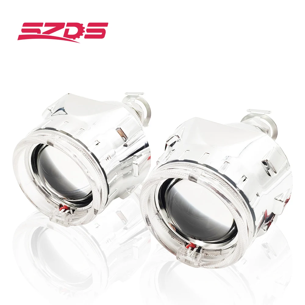 

Car Styling LED Running Lights Angel Eyes HID Bi xenon Projector Lenses for Headlights H4 H7 Car Retrofit Headlamp Lens