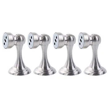 

4pcs Stainless Steel Door Stopper Noiseless Door Hardware Locks Deur Stopper Thickened Magnetic Doormagnet Door Holder Tope