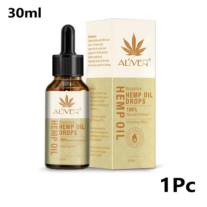 30ml x 1 Bottle Натуральное масло семян конопли помогает со сном, облегчение боли, анти-тревожность и анти-стресс облегчение Премиум Colorado натуральный экстракт семян - Цвет: 30ml x 1 Bottle