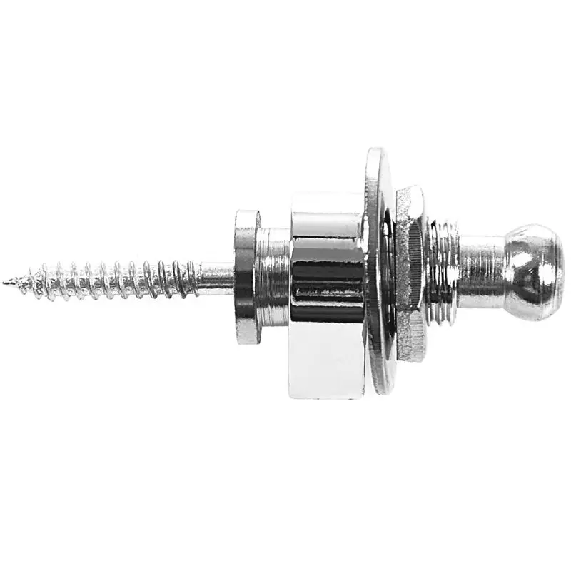 10x круглая головка гитарный Бас ремень замки Schaller-style Straplocks, серебро
