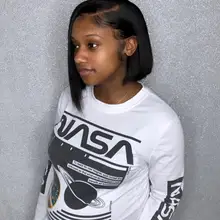 Malaika recto Bob corto frente de encaje pelucas de cabello humano 13x4 pelo brasileño peluca Bob contundente corte Bob pelucas con minimechones