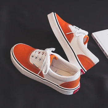 

Fashion Women Canvas Shoes Sneakers 2020 Autumn New Color Patchwork Trend Breathable Flat Casual Shoes Women Sneakers
