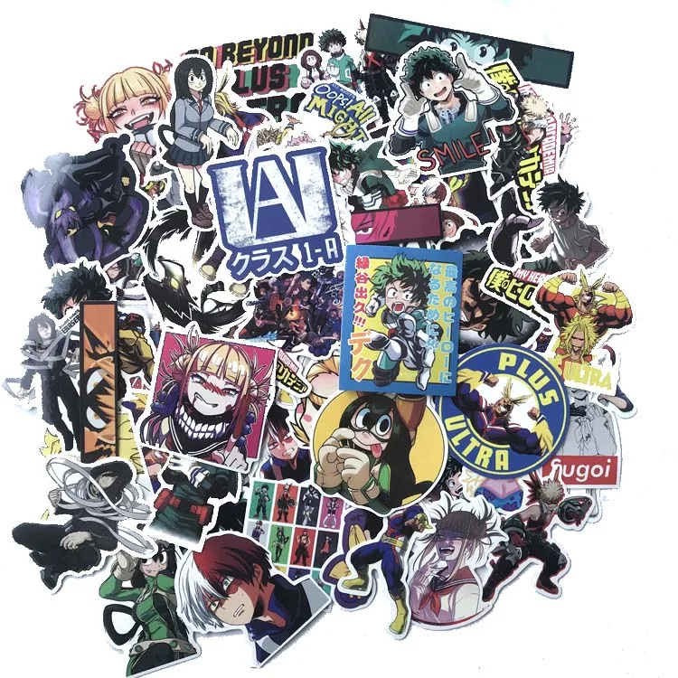 70pcs Japanese manga My Hero Academia suitcase Stickers laptop skateboard Anime Character Electric car decals | Автомобили и