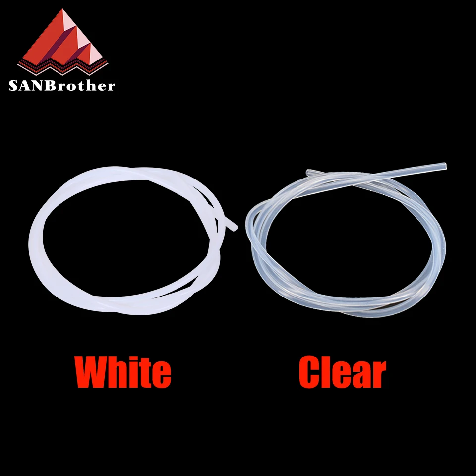 ID 2mm 3mm OD 4mm 1M PTFE Tube Clear PiPe to Jhead hotend Extruder