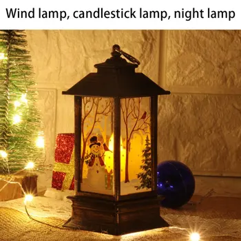 

Halloween Christmas Wind Lantern Candlestick Lamp Night Light Old Man Snowman Desktop Ornaments Decorations beautiful